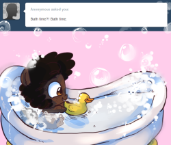 asklittlericepaddy:  Rubber ducky, you’re the one - you make baff’ time lot’sa fun! Oh rubber ducky I’m awfully fond of youuu! (Fitting song ;3;)  HNNNNG &lt;3