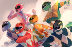 abbydraws:    my piece for the Power Rangers Tribute Show / Power Rangers # 0 Comic Launch hosted by Gallery Nucleus this January 16-31, 2016! Details HERE 