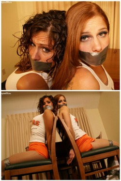 thexpaul2:  Nikki Darling &amp; Stacie Snow bound hooters girls 