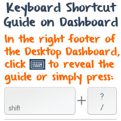 unwrapping:  Tumblr Adds Keyboard Shortcut Guide to Desktop Dashboard: Press the Shift key and the Question Mark/Forward Slash key together to reveal the keyboard shortcut guide on the Desktop Dashboard. It’s a shortcut for shortcuts! Or, if you are