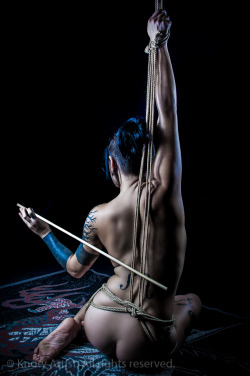 fineartofbondage:  natsubgirl:  my body is an instrument of pleasure  https://fetlife.com/users/1846802/pictures/41824573   The Art of Bondage, Music and sensual light - a really awesome image !