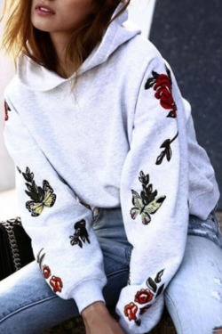 swagswagswag-u: Trendy Women’s Warm Sweatshirt  Floral Embroidered  //  Chic Floral   BABY GIRL  //  Color Block Floral   Camouflage  //  Floral Embroidered   Bear Paw  //  NASA Logo   Nothing  //  Letter Pattern  Which one is your fav? 