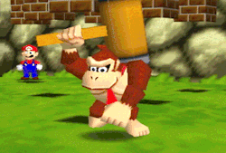 n64thstreet:DK gets ready to pound in Mario Party, by Hudson/Nintendo.