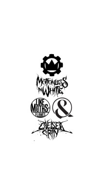 lockandhomescreens:  ♡ band collage (motionless in white, chelsea grin, like moths to flames, of mice and men, and crown the empire) lock &amp; home screens ♡  please like/reblog if you download!