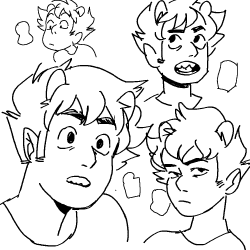 i havent drawn!!! inlike a million years!!!! a general example of my incapability of style consistency: karkat of many face shapes