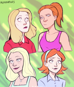 muffinpines:Rick and morty get all my attention so I thought I’d draw some of the ladiesss