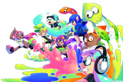 splatoonus:  frogbians:  cutting it a little close, but here’s my entry for the splatoon art contest yeehaw  Introducing the first of our five runners up! The Splatoon Dev Team chose this entry because: “This piece has great use of color, and it puts