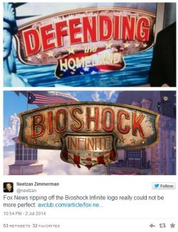 mediamattersforamerica:  This is hilarious. From HuffPo Media:  In “BioShock Infinite,” the player fights a racist society run by an ultra-religious lunatic who uses patriotic American imagery as a propaganda tool. That detail didn’t escape the