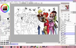 Team JNPR Complete! Going to color team RWBY next!!! :D WIP