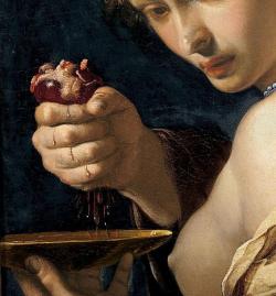 givemesomesoma:  Bernardino Mei Ghismonda with the heart of Guiscardo (detail) Siena, Pinacoteca nazionale 
