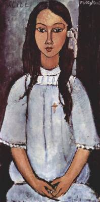 expressionism-art:  Alice by Amedeo ModiglianiSize: 78x39 cmMedium: oil on canvas