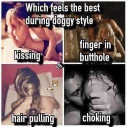 #doggystlye #kissing #fingerinbutt #hairpulling #chocking put your answer in a comment below
