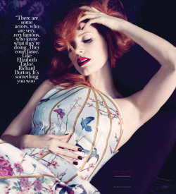 extrasexy:  Jessica Chastain by Micaela Rossato for Instyle UK February 2013  