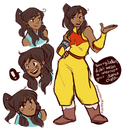 masterarrowhead:  Some more Korra expressions and an Air Acolyte AU!Korra