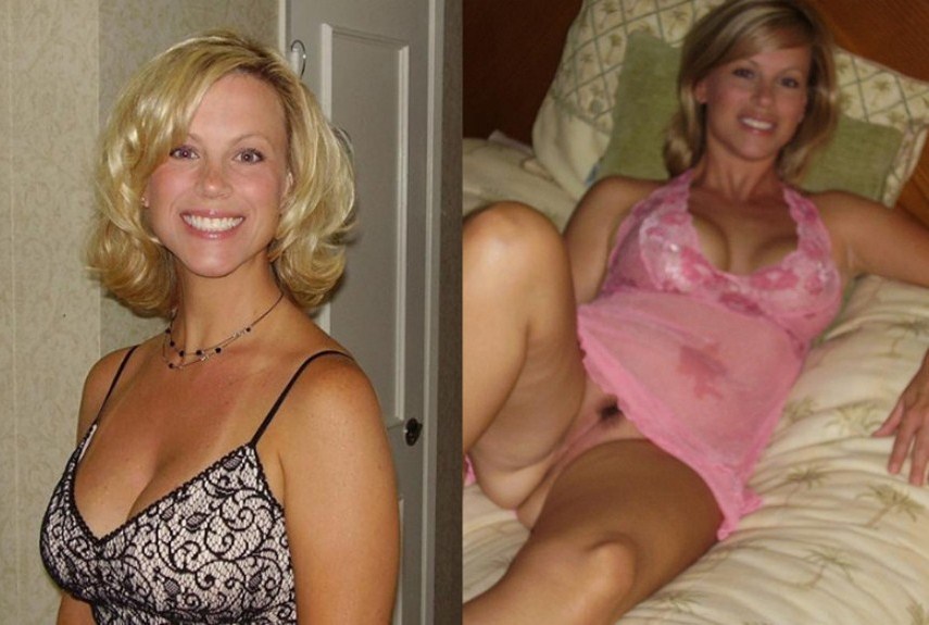 Wives dressed then undressed spread legs
