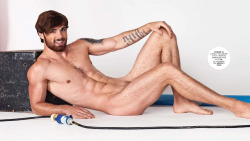 pkmntrainerlee:   Arron Lowe (Big Brother UK contestant, model) naked for Gay Times  