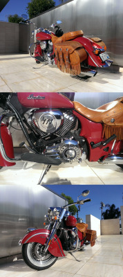 troublein1st:  brand new Indian Chief Vintage ridden from Sturgis to Los Angeles 2013 Milk Studios Los Angeles 