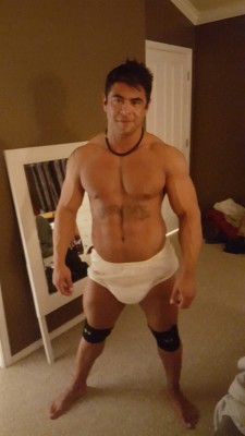 babydon1983:  sadistic-domme-mommy:  Working baby!  Diaper Stripper Boy   HOT!