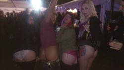 metalgirlswithcrackingarses:  Hayley Leggs managed to get Chris Jericho to get his arse out at Bloodstock! We salute you!   Damn Jericho! That&rsquo;s a nice ass!   O.o