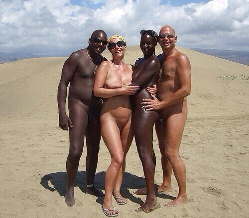 African interracial sex on the beach