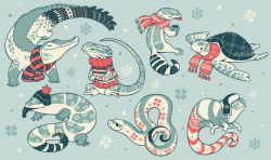 malkshake:malkshake:  • RedBubble  • Society6  • TeePublic  Reptiles can be up during the winter too, just need the right wear.   May I offer some cozy reptiles to replace the Mariah Carey dread in your mind?