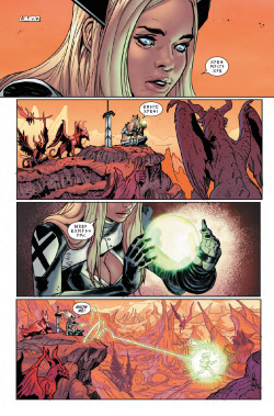 dailydamnation:  THE QUEST FOR MAGIK SAPNAStorytellers: Jeff Lemire &amp; Victor IbañezSource: Extraordinary X-Men #13 If you need Illyana’s help, you’re gonna get it, wherever you run. 