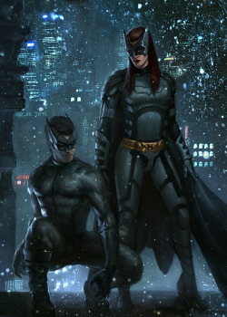 thecyberwolf:  Catman &amp; Batwoman by Memed Ozen Behance - Deviant Art - Tumblr - Twitter - Facebook  Nice new take&hellip; This could be good.