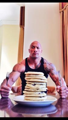 ashleeshaddix:  No one loves food as much as The Rock does.