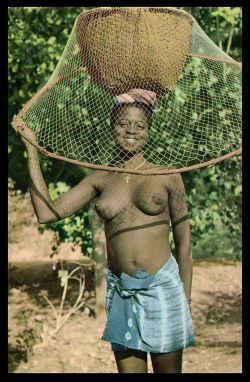 Bissau Guinean fisher-woman, via eBay.