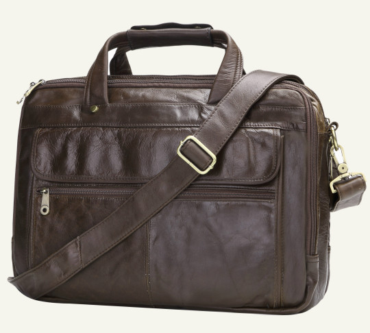 BUSINESS CASUAL LARGE CAPACITY BRIEFCASE MEN BROWN BAG GNJ4ER5JF7T0
