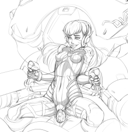 kyderdraw:  kyderdraw:  D.Va  from Overwatch. Something I will never finish.   Never may be coming sooner than expected.
