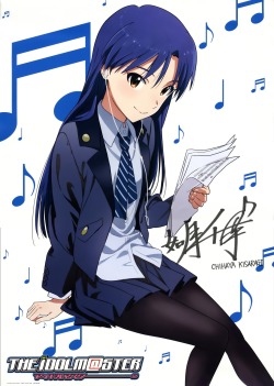 kuzira8:  disc cover headphones kisaragi chihaya nishigori atsushi pantyhose seifuku the idolm@ster | yande.re
