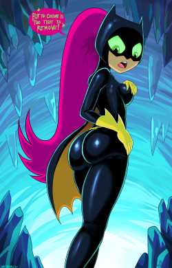 shadbase:  New Starfire post on Shagbase. Based on the episode of “Teen Titans Go” where she wears the Batgirl suit. See the alternate versions with her butt exposed at Shagbase.