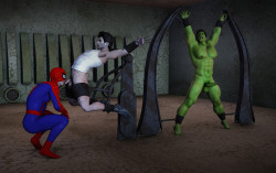 3dgayrenders:  Spider’s web seems to be ideal to capture even the strongest mates! 
