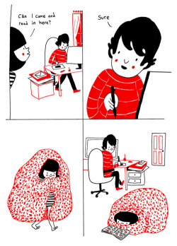 japkitty:  thelingerieaddict:  hidinganomalies:  “Soppy” - Illustrtation by Philippa Rice   ^_^  Definitely me n my bby  I love to snuggle like that on a couch in the last pic