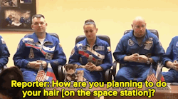 kyidyl:  pre-med-timelord:  micdotcom:  You’d think more than a year after this interaction, people would learn to stop asking female cosmonauts sexist questions. And yet, here we are. Russia is sending an all-female group into space — and not only