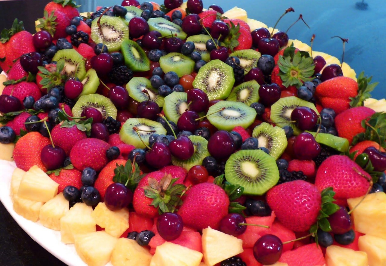 Healthy fruit kabob treat
