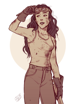 jayylart:  Closeup of a grease monkey Asami sketch commission for karatam. I find more feminine characters harder to draw especially when they’re so casual yet still so hot ugh. You can see full view here and commish info can be found here  ∠(