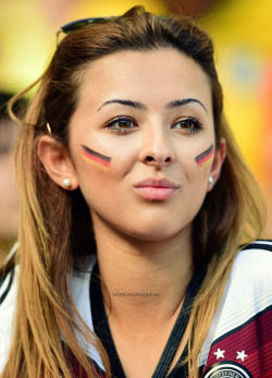 worldcup2014girls:  Delicious! Definitely the Girl of the Match Germany-Algeria :) via http://worldcupgirls.net