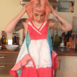 averyconfusingcouple:  Whenever Emily goes all housewife I get so conflicted. The little in me craves mummy’s cooking whilst the primal wants to fuck her apron off - MichaelLingerie by What Katie Did