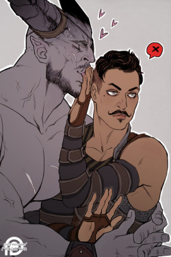 Support me on Patreon! =&gt; Reapersun@PatreonDorian/Iron Bull is not really my ship because I love Dorian and want him to marry my Inquisitor but maybe if my Inquisitor asked real nice and it was his birthday Dorian would make out with Bull while he