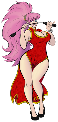 kentayuki:  redstarart:  I inked and coloured a sketch of poison by Kentayuki.   Classic Chinese dress colors? I can respect that 