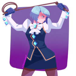 prospectkiss:  kippersinart:this game knows my type…………………. Such a fantastic picture of Franziska! Her expression is intense, and I love the rich, jewel-like coloring. Beautiful!