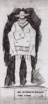 Original design for Joe’s costume in A Fistful of Dollars, by Carlo Simi. From Sergio Leone: Once Upon A Time In Italy, by Christopher Frayling. (Thames and Hudson, 2005). From a charity shop in Nottingham.