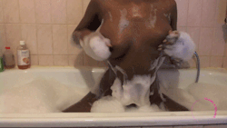 clairesterlingsmut:    I tease you with soap and suds - lathering up my tits, playing with my nipples, and rubbing my ass. Then it’s time for my special bath toy and a squirty surprise!  Available on Clips4Sale, ManyVids, and Extralunchmoney  