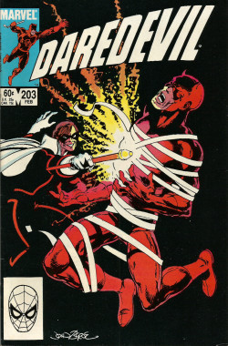 Daredevil No. 203 (Marvel Comics, 1984). Cover art by John Byrne. From a charity shop in Nottingham.