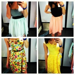 young-and-regretless:  So I guess you could say I have a slight obsession.. #dresses #obessed #self #ma #cute #fittingroom #mall #shopping