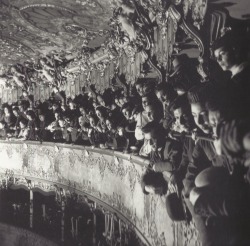 onlyoldphotography:  Herbert List: Le théâtre La Fenice dans le film Senso (dir. Visconti), Venice, 1954 