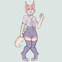 Another sketch of my fursona. I’ve had her for .2 seconds and I’m already redesigning her.