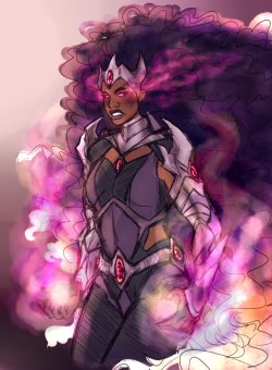 megalopolus:blackfire! experimenting, not sure if i like her design yet